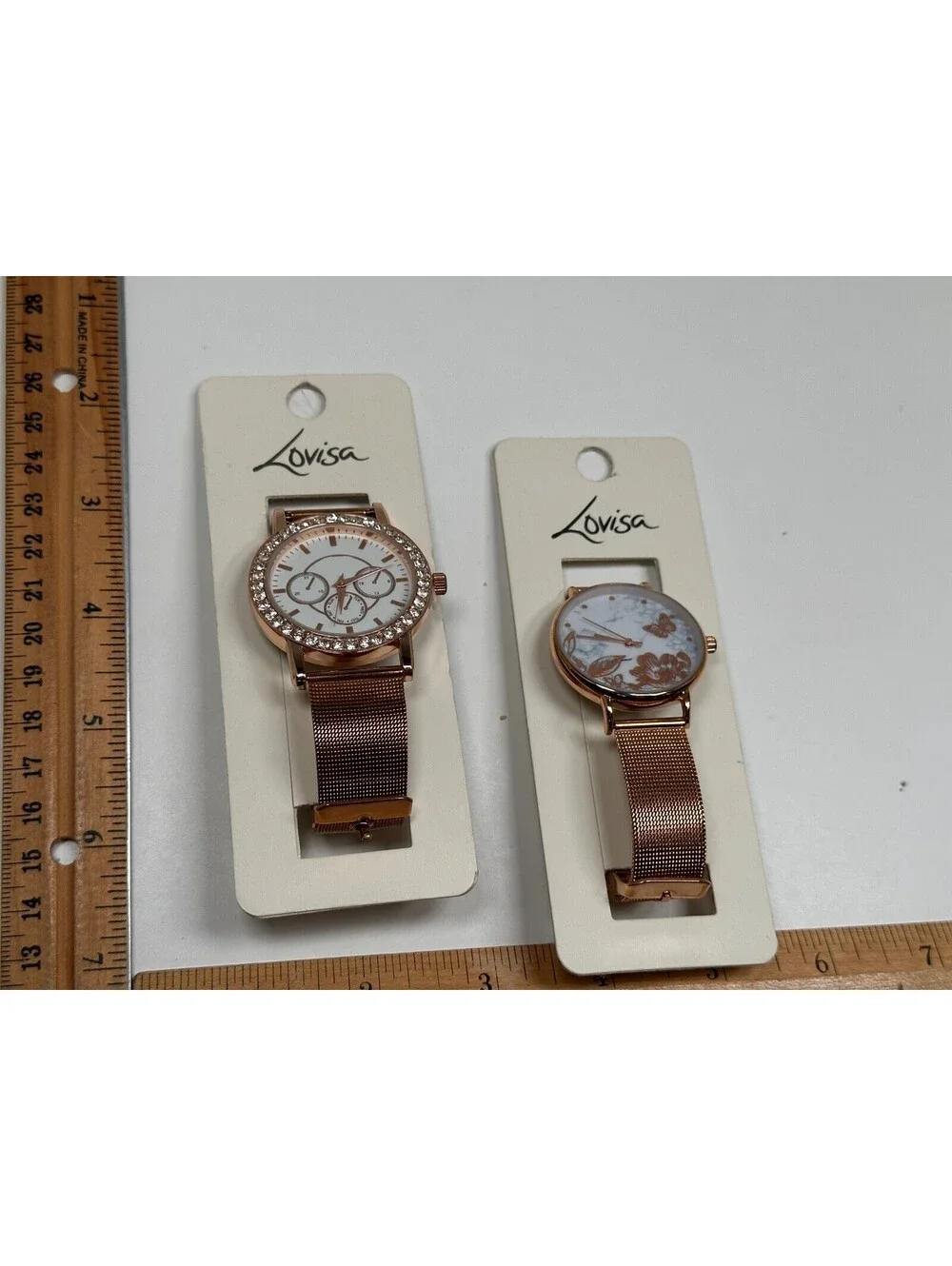 2 Lovisa Watches Female Women Rose Gold Tone Bling Fashion Butterfly